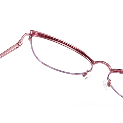 Aine-Women's cat eye metallic plain glasses are available with prescription optical lenses-9751