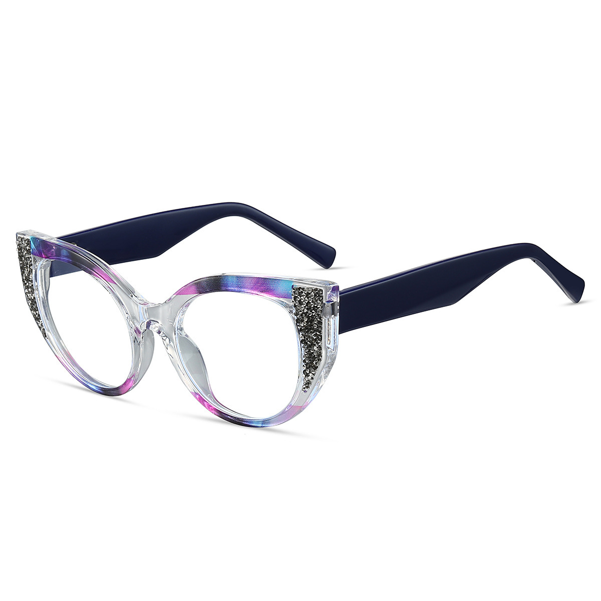 Brigitte-Plain lens glasses are available with prescription optical lenses