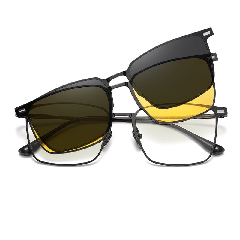 Cameron-Optical prescription magnetic glasses set includes polarized lenses and night vision lenses