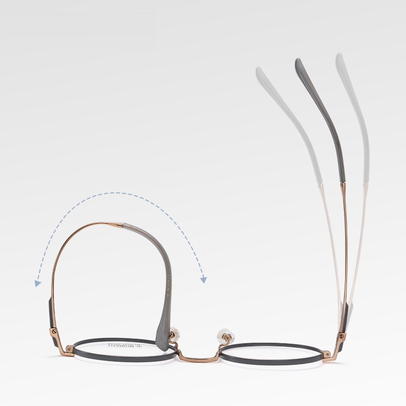 Tom-Round pure titanium frame-F31102