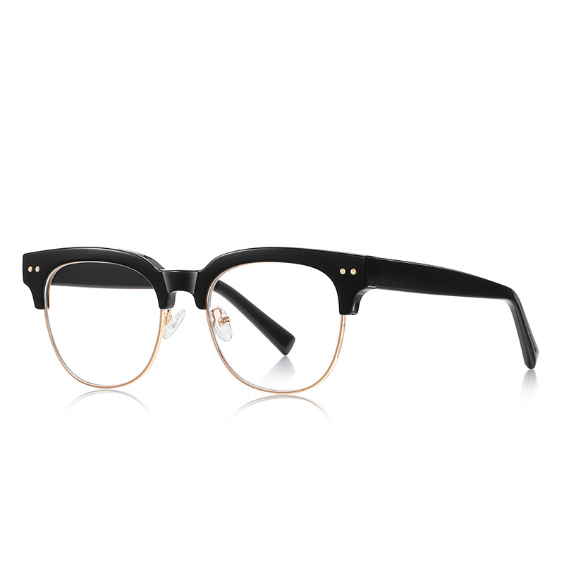 Gene-Round fullrim browline prescription glasses
