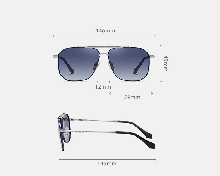 Goer-Polarized twin-beam men's sunglasses available with prescription glasses -JS8538