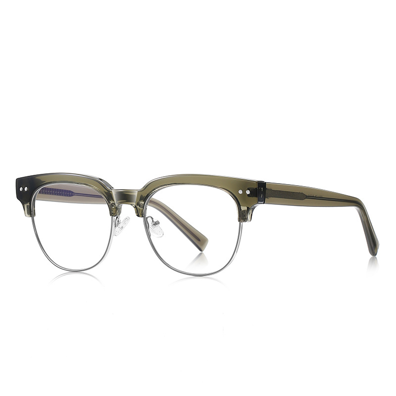 Gene-Round fullrim browline prescription glasses