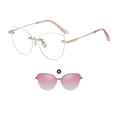 Ives-Butterfly rimless polarized magnetic prescription glasses-Glasses Magic