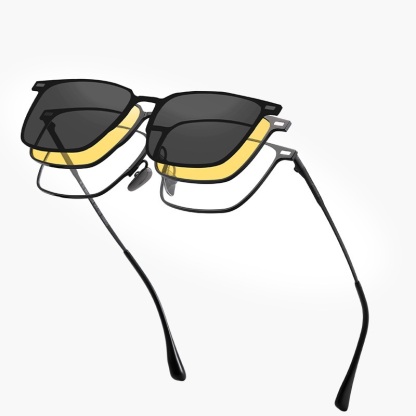 Cameron-Optical prescription magnetic glasses set includes polarized lenses and night vision lenses