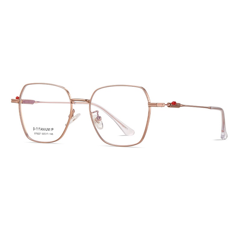 Cherise-Plain lens glasses are available with prescription optical lenses