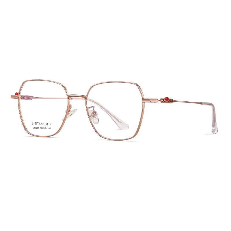 Cherise-Plain lens glasses are available with prescription optical lenses