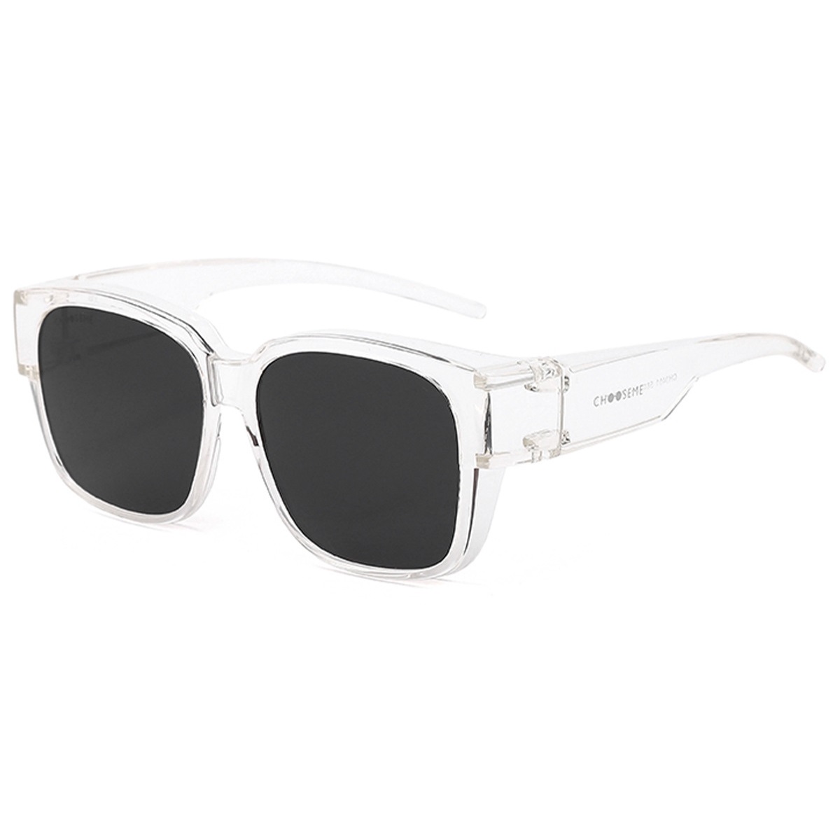 Hana-Polarized sunglasses fit over glasses with optional night vision lenses