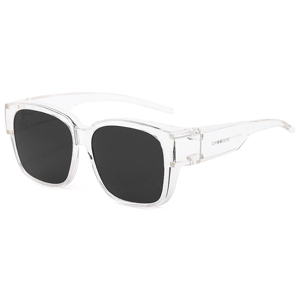 Hana-Polarized sunglasses fit over glasses with optional night vision lenses
