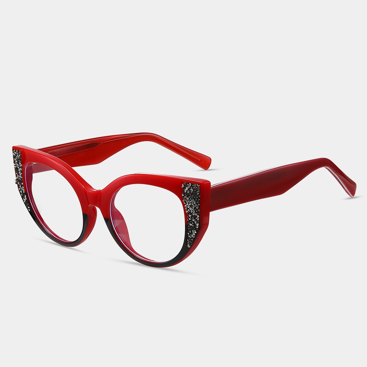 Brigitte-Plain lens glasses are available with prescription optical lenses