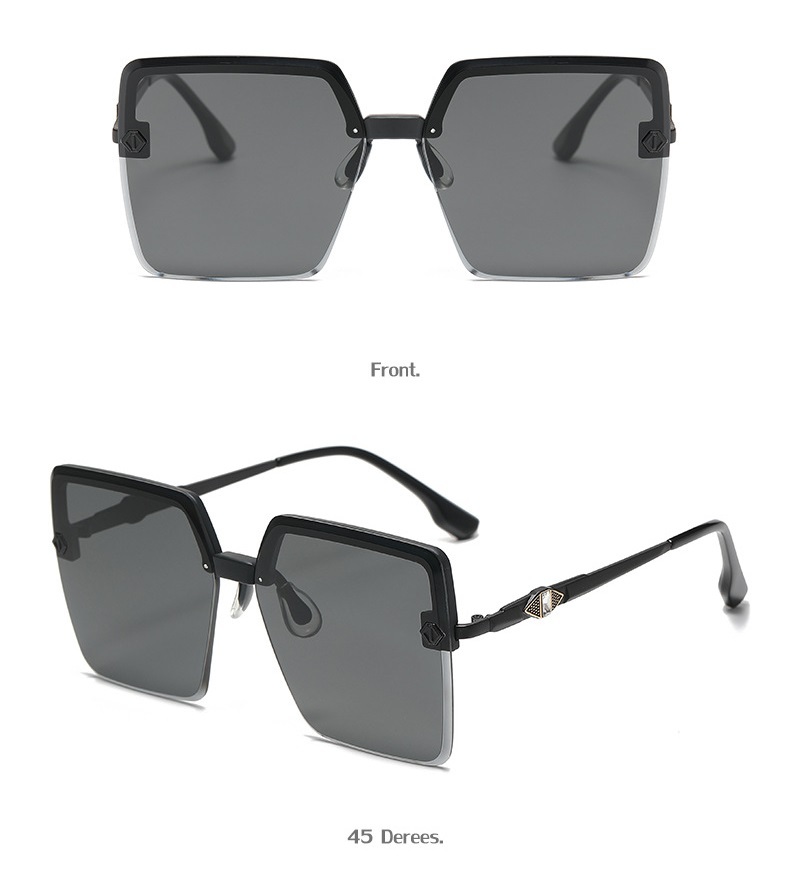 Isabel-Square semi-rimless polarized sunglasses for women