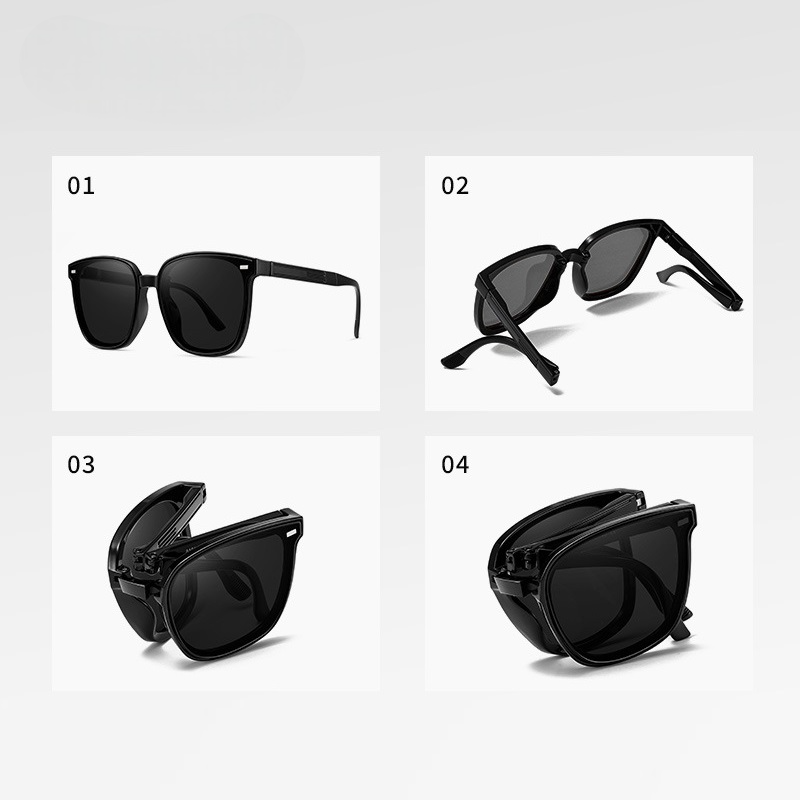 Dick-Foldable polarized sunglasses with magnetic lens set