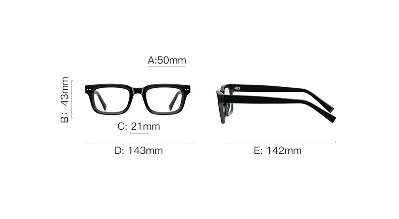 Glenn-Rectangle fullrim prescription glasses