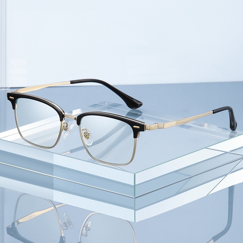 Claude-Plain lens glasses are available with prescription optical lenses