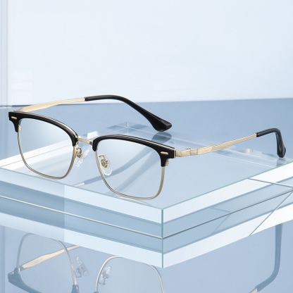 Claude-Plain lens glasses are available with prescription optical lenses