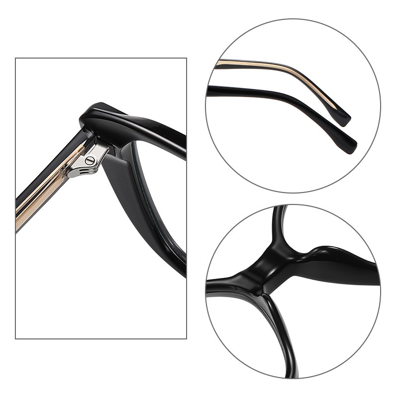 Gwen-Plain lens glasses are available with prescription optical lenses