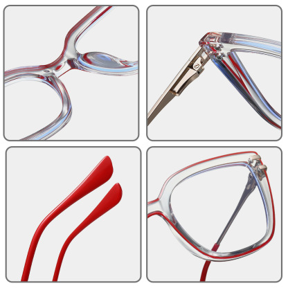 Bertha-Plain lens glasses are available with prescription optical lenses