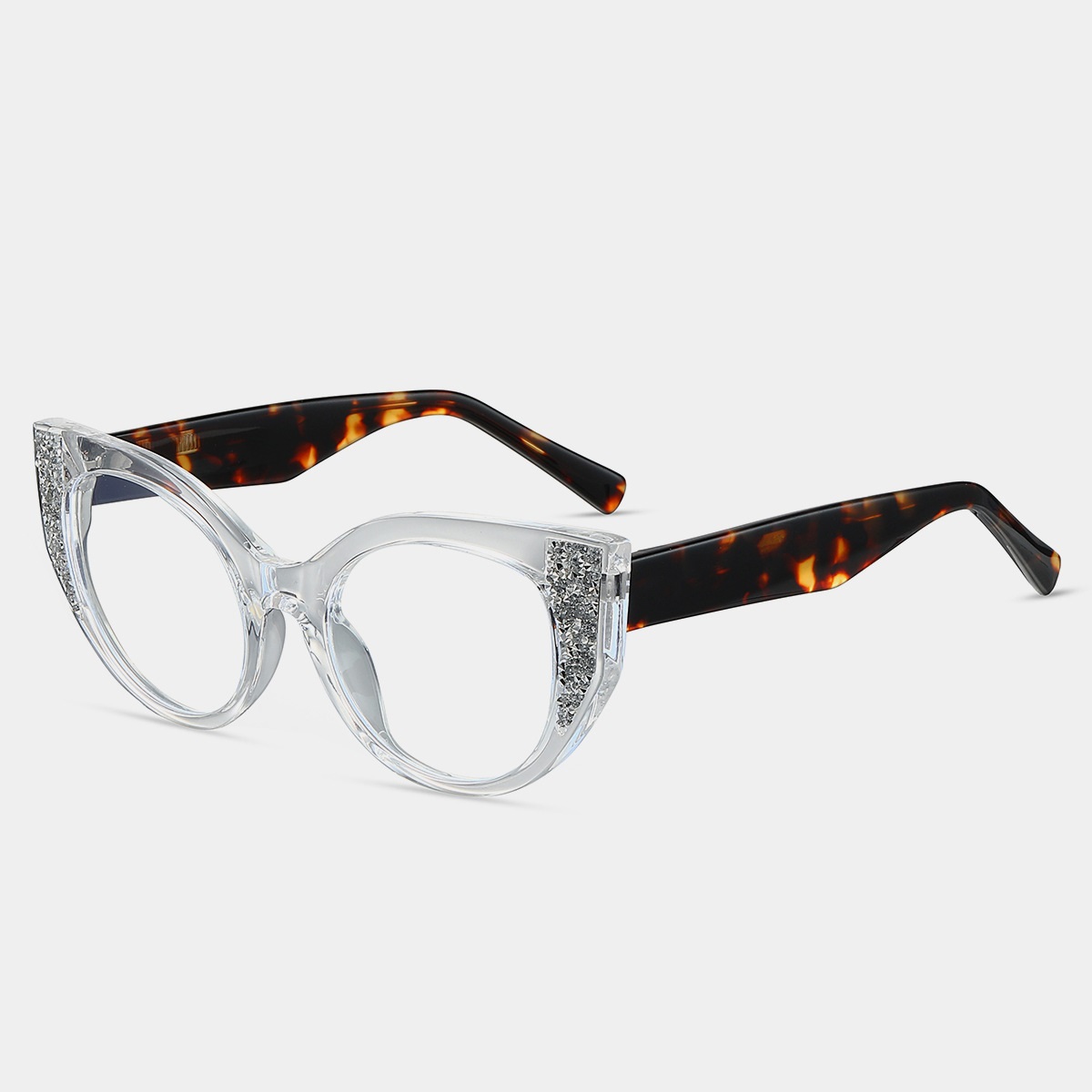 Brigitte-Plain lens glasses are available with prescription optical lenses