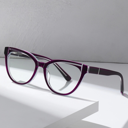 Gella-Plain lens glasses are available with prescription optical lenses
