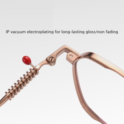 Cherise-Plain lens glasses are available with prescription optical lenses