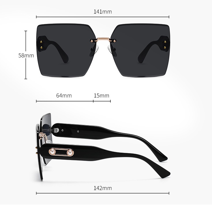  Girl-Large frame women's UV protection ink fashion sunglasses-TJ716