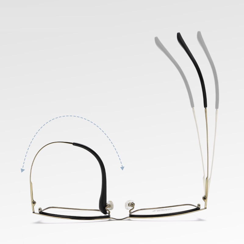 Claire-Plain lens glasses are available with prescription optical lenses