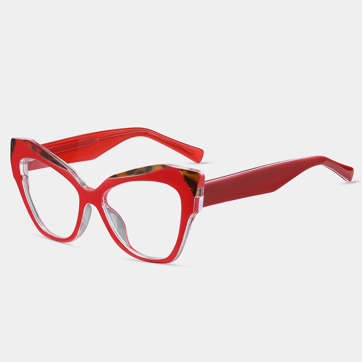 Calandra-Plain lens glasses are available with prescription optical le