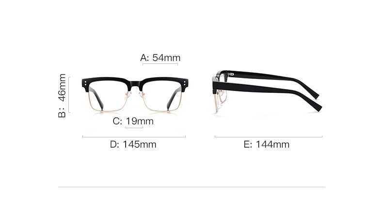Gary-Square fullrim browline prescription glasses