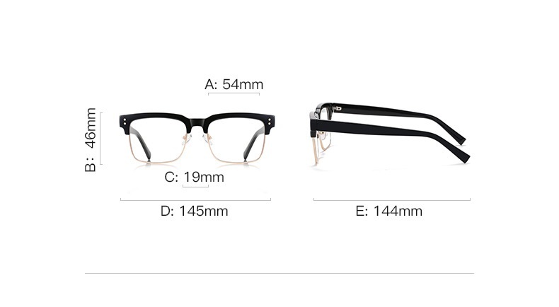 Gary-Square fullrim browline prescription glasses