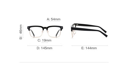 Gary-Square fullrim browline prescription glasses