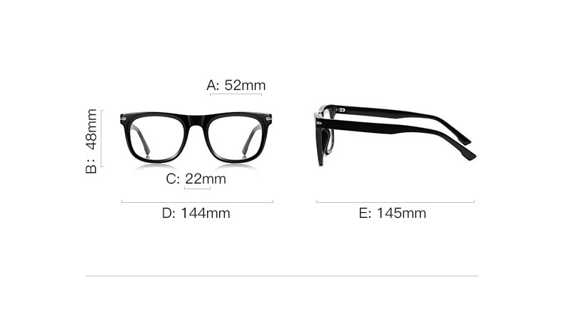 Gary-Square  fullrim prescription glasses