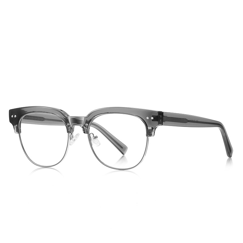 Gene-Round fullrim browline prescription glasses