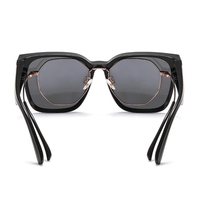 Alford-Myopia polarizing fashion set mirror large frame sunglasses-TR7520