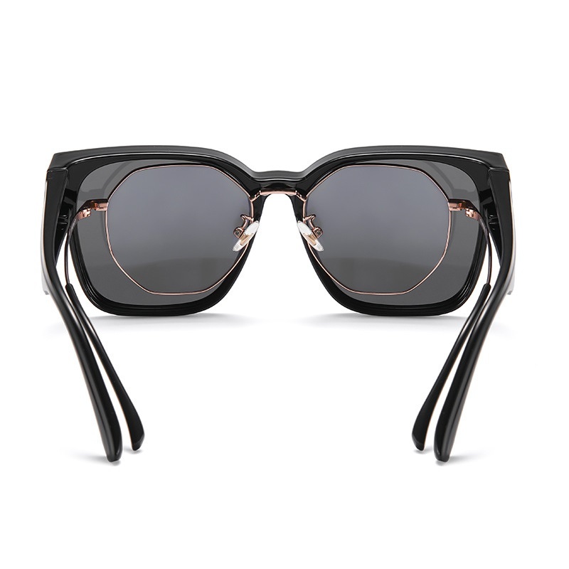 Alford-Myopia polarizing fashion set mirror large frame sunglasses-TR7520