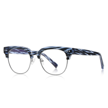 Gene-Round fullrim browline prescription glasses