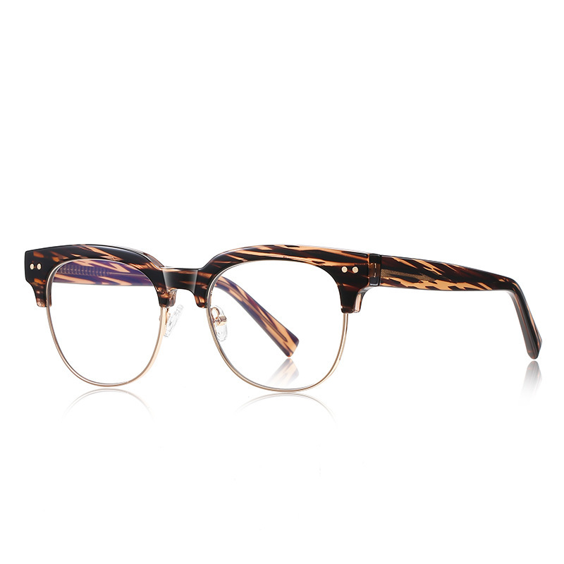 Gene-Round fullrim browline prescription glasses