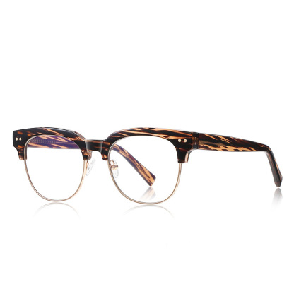 Gene-Round fullrim browline prescription glasses