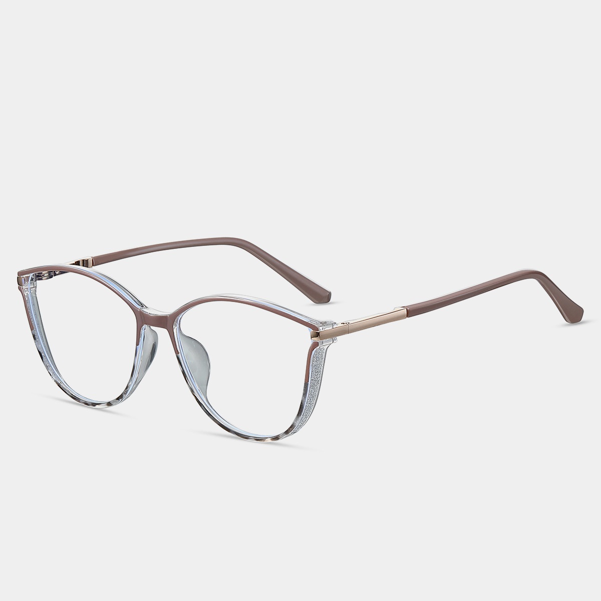 Brenda-Plain lens glasses are available with prescription optical lenses