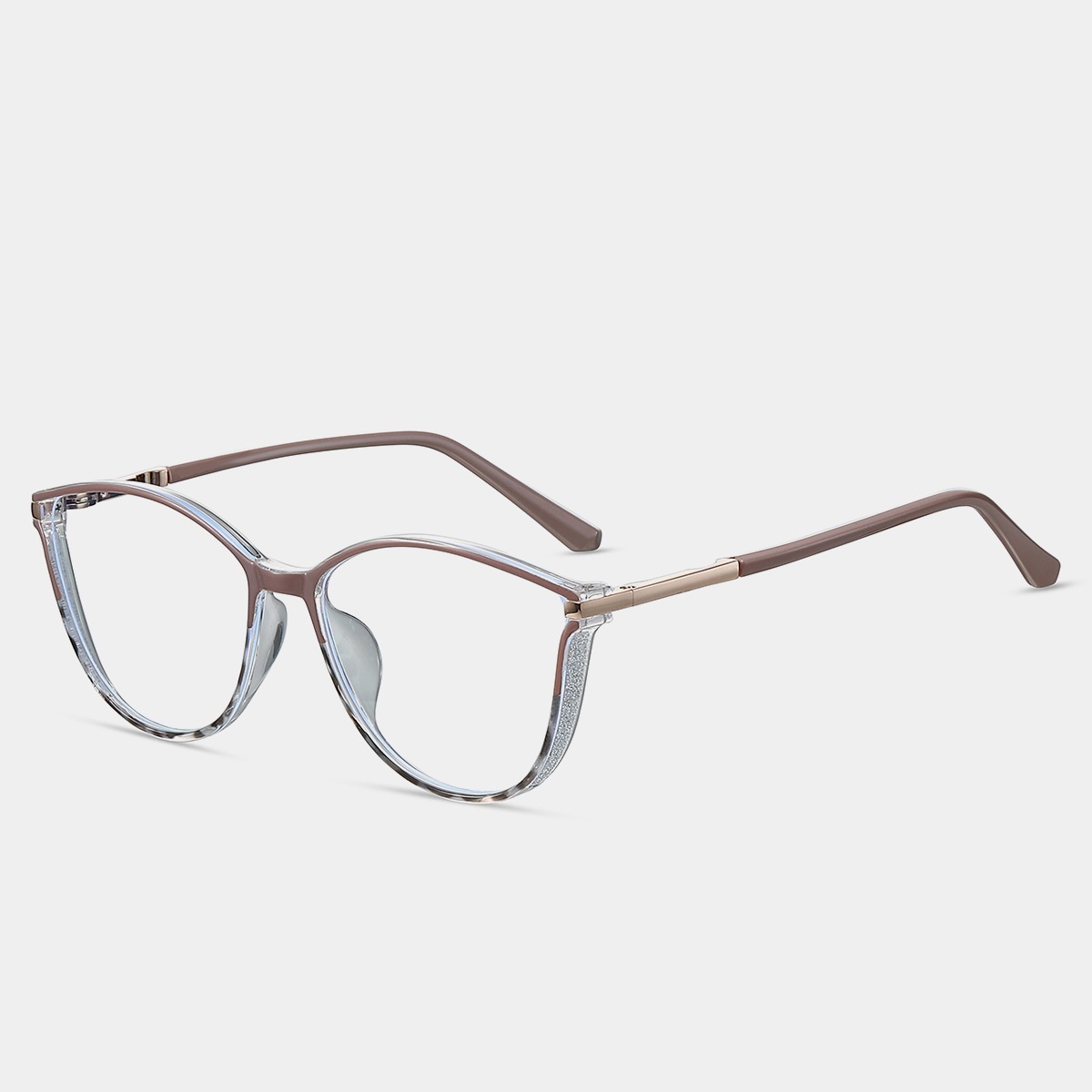 Brenda-Plain lens glasses are available with prescription optical lenses