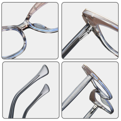 Beth-Plain lens glasses are available with prescription optical lenses