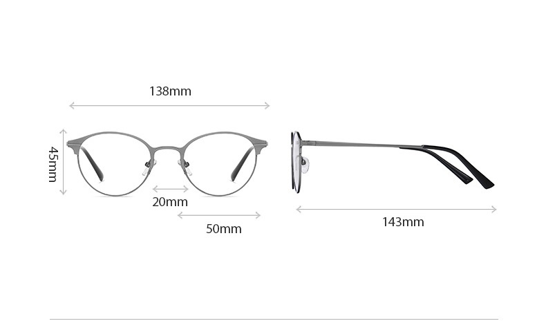 Greg-Cat eye browline fullrim polarized magnetic prescription glasses