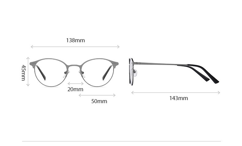 Greg-Cat eye browline fullrim polarized magnetic prescription glasses