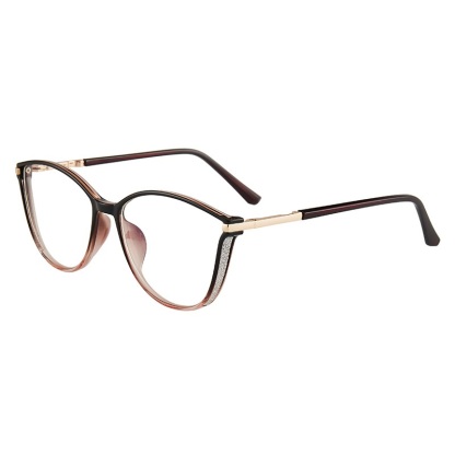Brenda-Plain lens glasses are available with prescription optical lenses