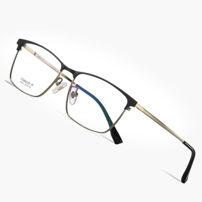 Claire-Plain lens glasses are available with prescription optical lenses