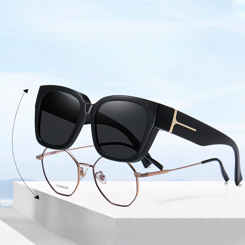 Haidee-Polarized sunglasses fit over glasses