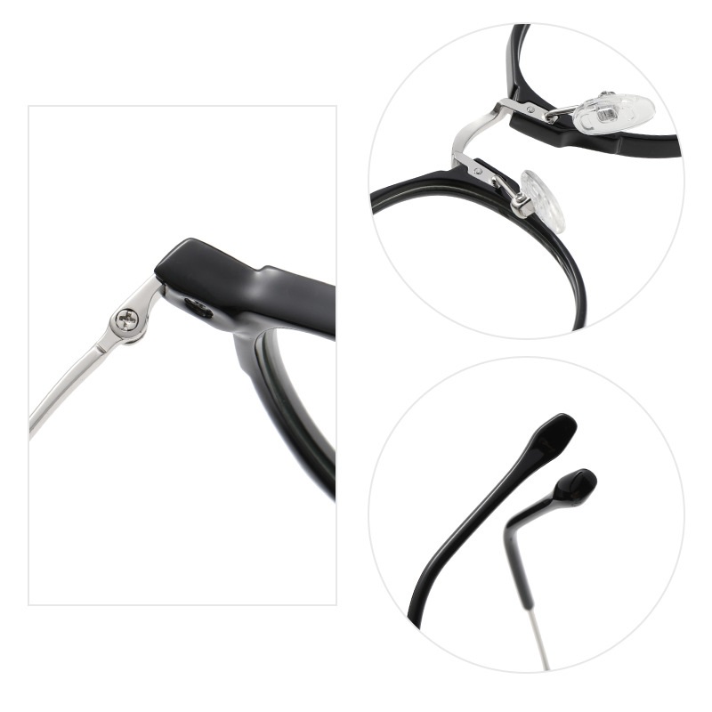 Emily-Plain lens glasses are available with prescription optical lenses