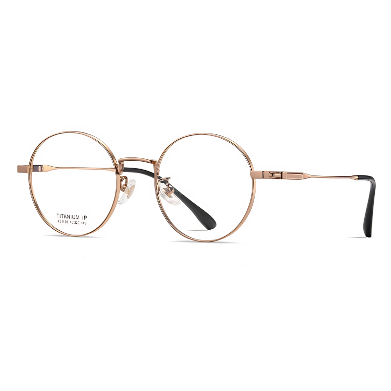 Tom-Round pure titanium frame-F31102