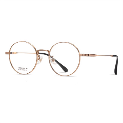 Tom-Round pure titanium frame-F31102