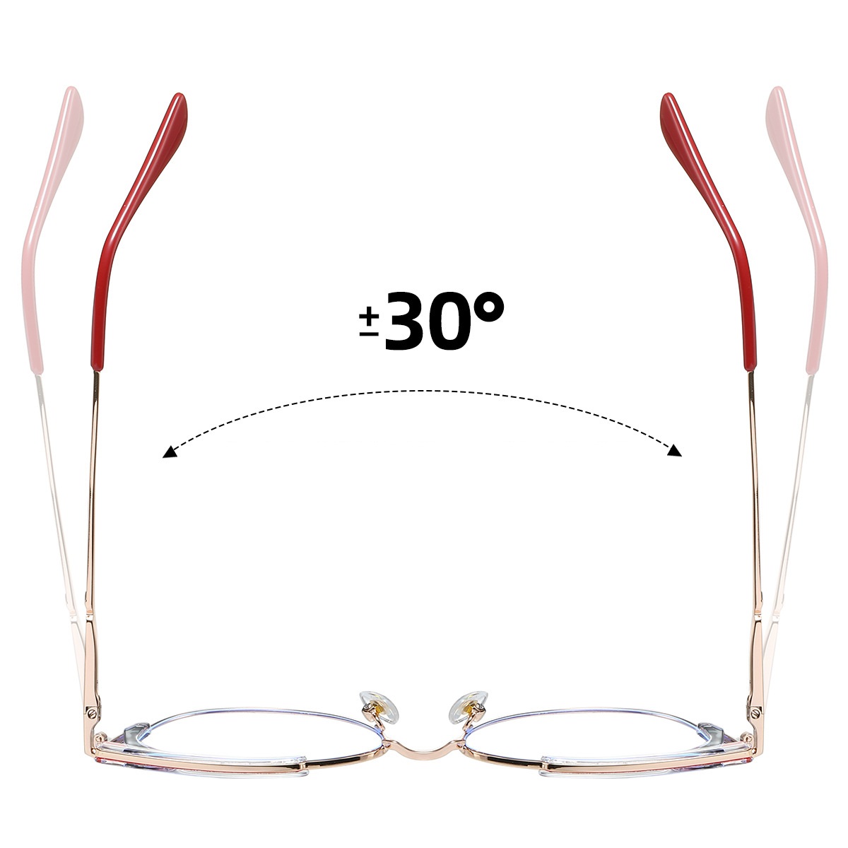 Carmen-Plain lens glasses are available with prescription optical lenses