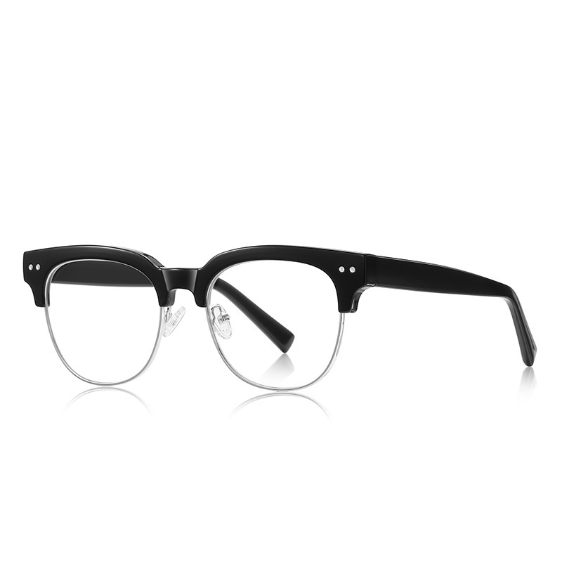 Gene-Round fullrim browline prescription glasses